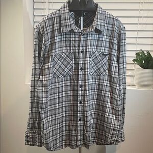 Oakley Men’s Plaid Button-Up Shirt – Size XL – Black/Gray – Casual Outdoor Style